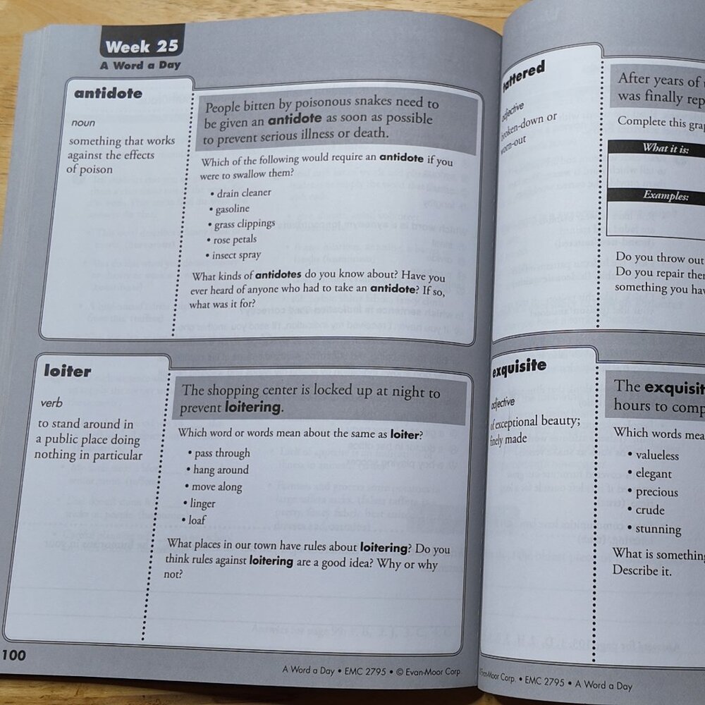 Word a Day ELA Homeschool workbook Grade 5 - Picture 3 of 3